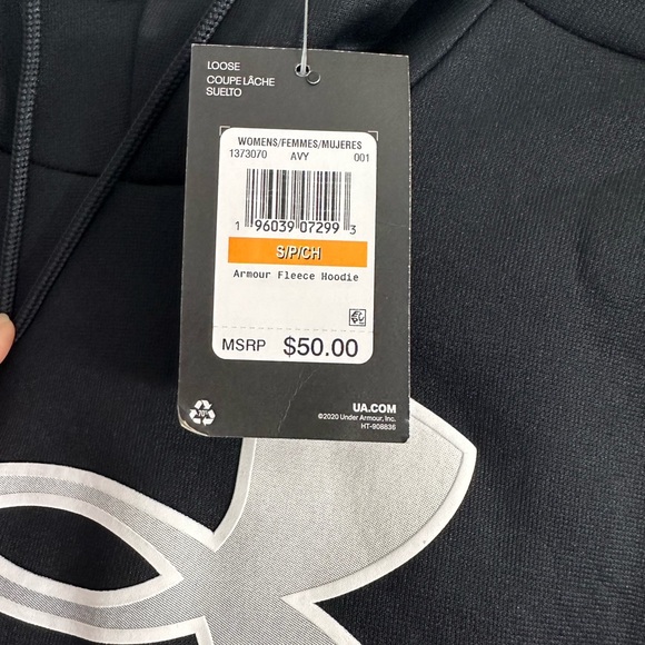 SET top + bottom Under Armour fleece hoodie and pants black NEW with tags - Picture 8 of 10